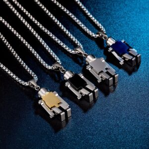 Movable Robot Titanium Steel Necklace