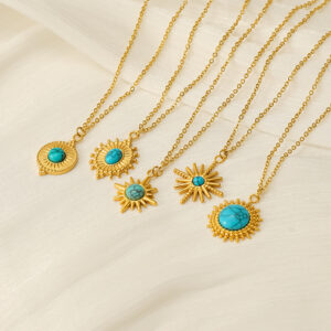 Turquoise Eight-Pointed Star Necklace