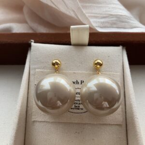 Large Pearl Pendant Earrings