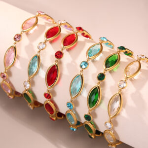 Ultra-Shimmering Crystal Glass Bracelet