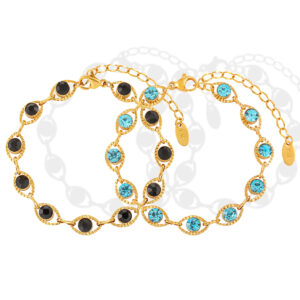 Devil's Eye Titanium Steel Zircon Bracelet