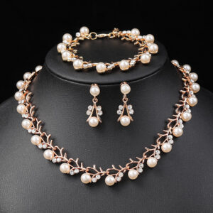 Pearl Necklace and Earring Set