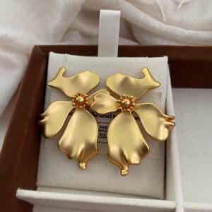 Pleated Flower Earrings