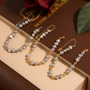 Handmade Freshwater Pearl Beaded Bracelet