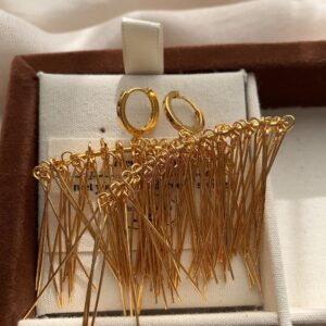 Fringe gold earrings