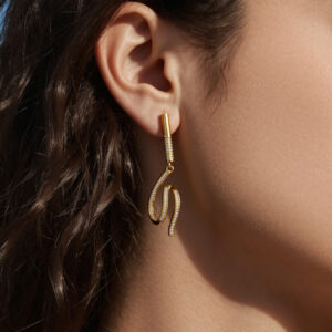 Stainless Steel Zirconia Stud Earrings