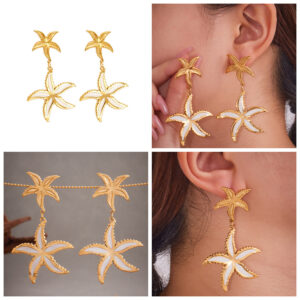 Large and Small Starfish Earrings