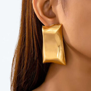 Square metal earrings