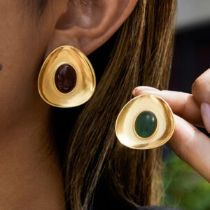 Stainless Steel Resin Stud Earrings