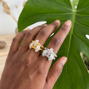 Czech Diamond Double-Layer Index Finger Ring