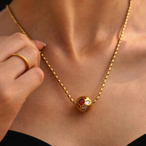 Multicolored Zirconia Seed Bead Collar Necklace