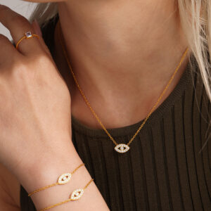 Demon's Eye 5A Zircon Ultra-Fine Necklace and Bracelet Set